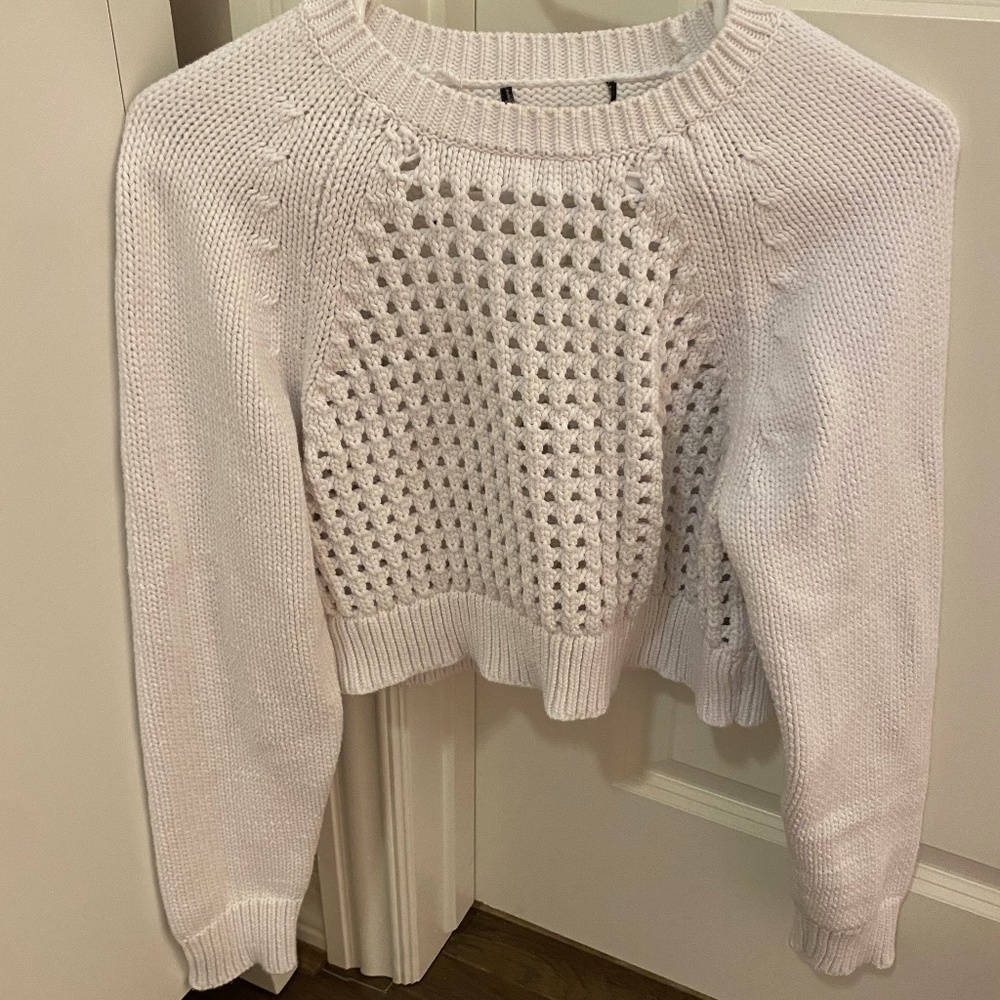 White Cropped Sweater from Boutique